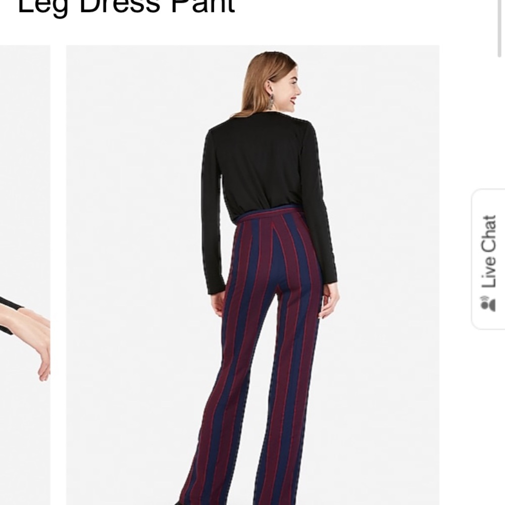 NWT express super high waisted stripe wide pants